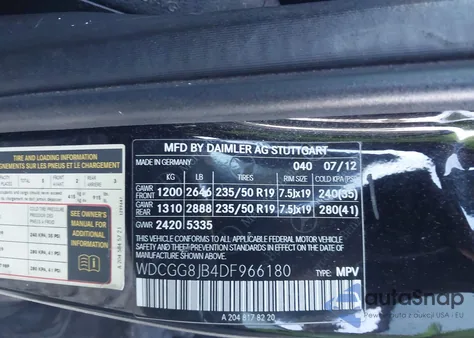 2013 Mercedes-Benz Glk 350 4Matic from USA, damaged, VIN WDCGG8JB4DF966180